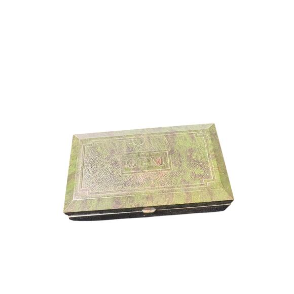 Vintage 1950's GEM Safety Razor Case Green Box - Case Only - Picture 2 of 5